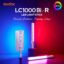 promotion Bâton lumineux LED Godox LC1000 Bi/R avec des couleurs vibrantes, affichant des lumières rouge et bleue sur un fond sombre.